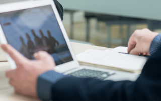 Person searching the internet